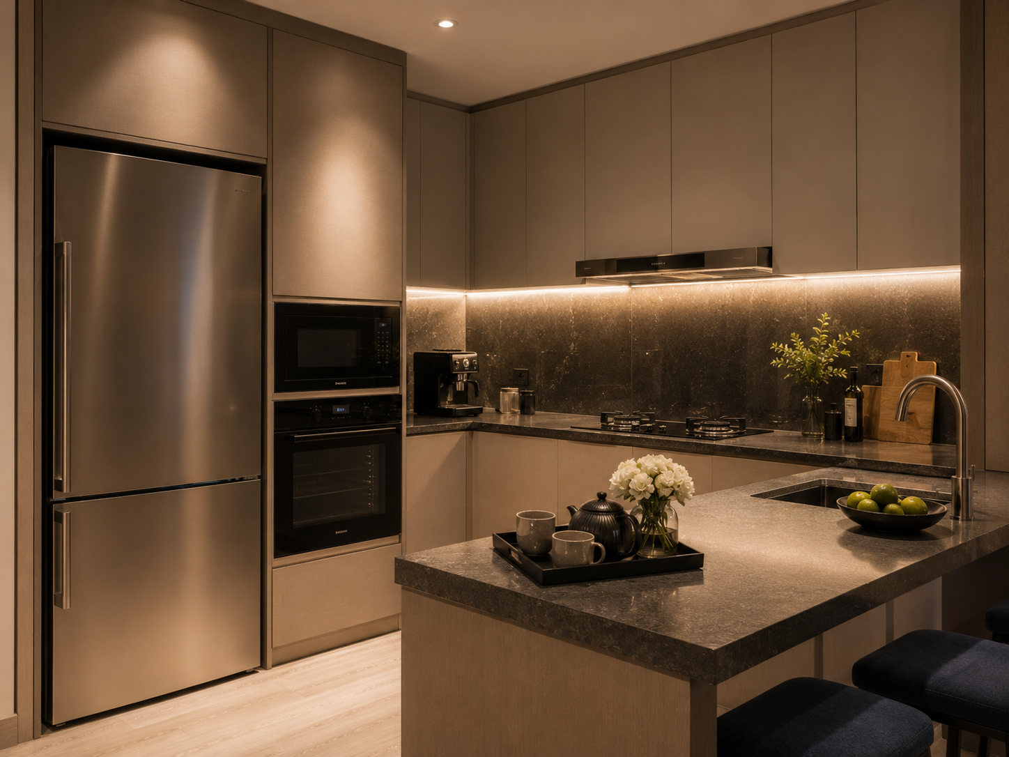 Ready-to-rent kitchen and appliance setup